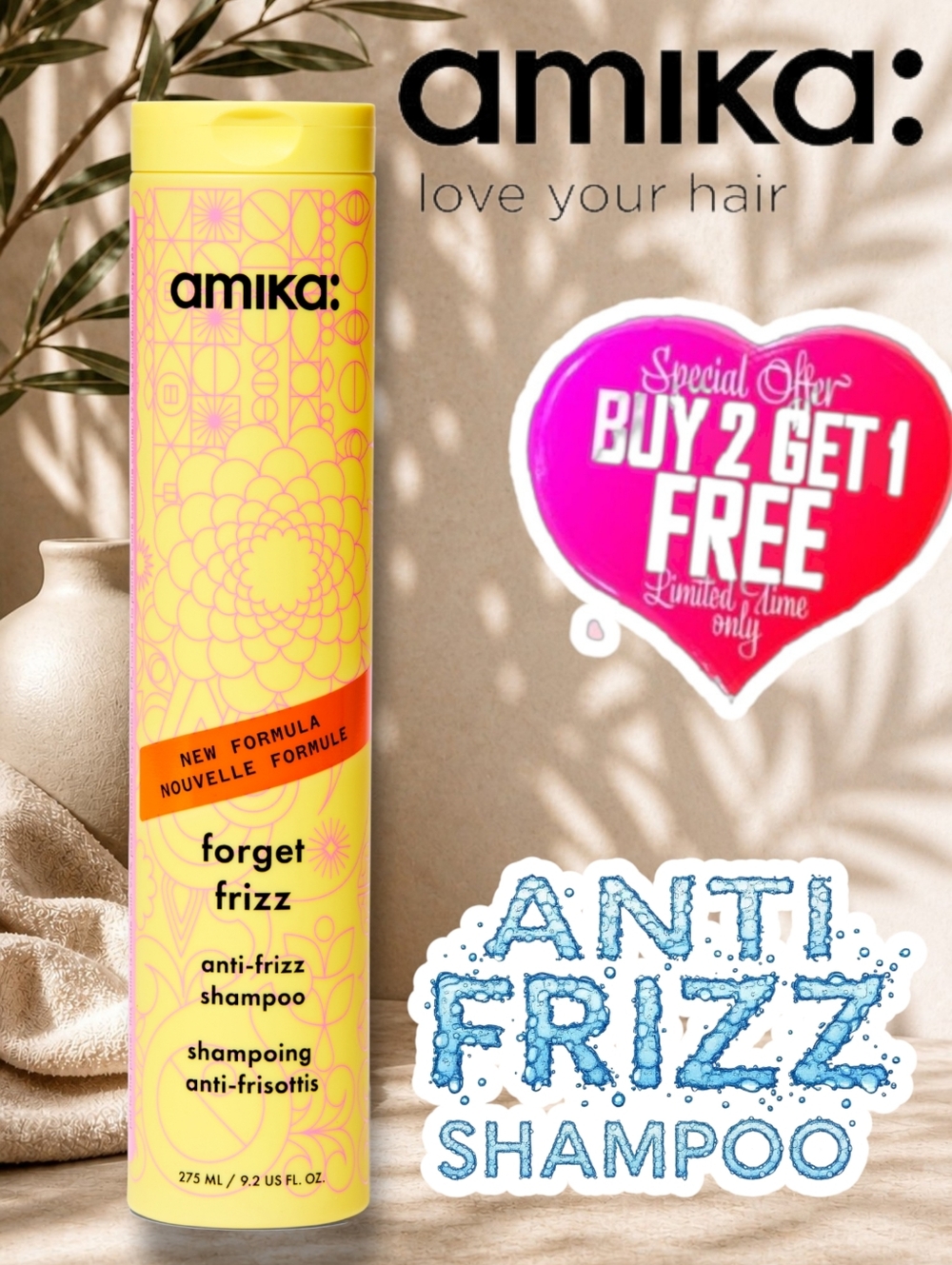 AMIKA Frizz Fighting Shampoo